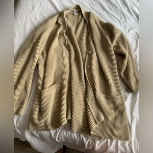 Oversized beige cardigan
